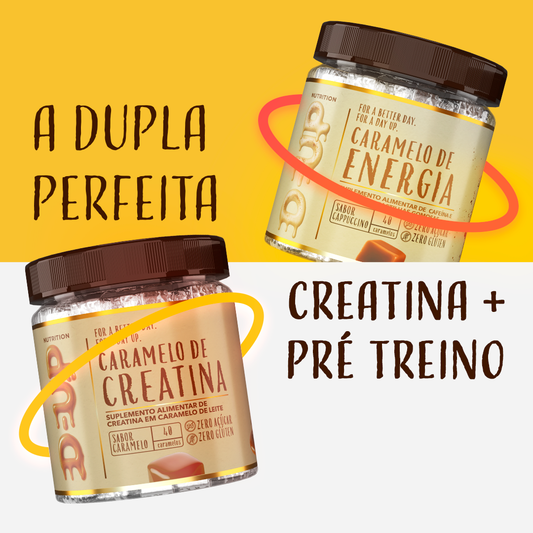 Combo Day Up ⚡- Creatina + Caramelo de energia (pré-treino)